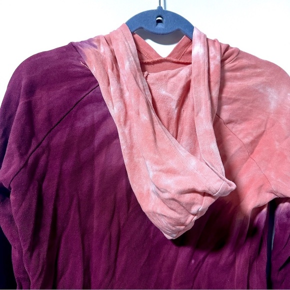💙 Old Navy French Terry Pullover Hoodie Pink Tie Dye Girl’s Size XL Spring Boho - Picture 11 of 14